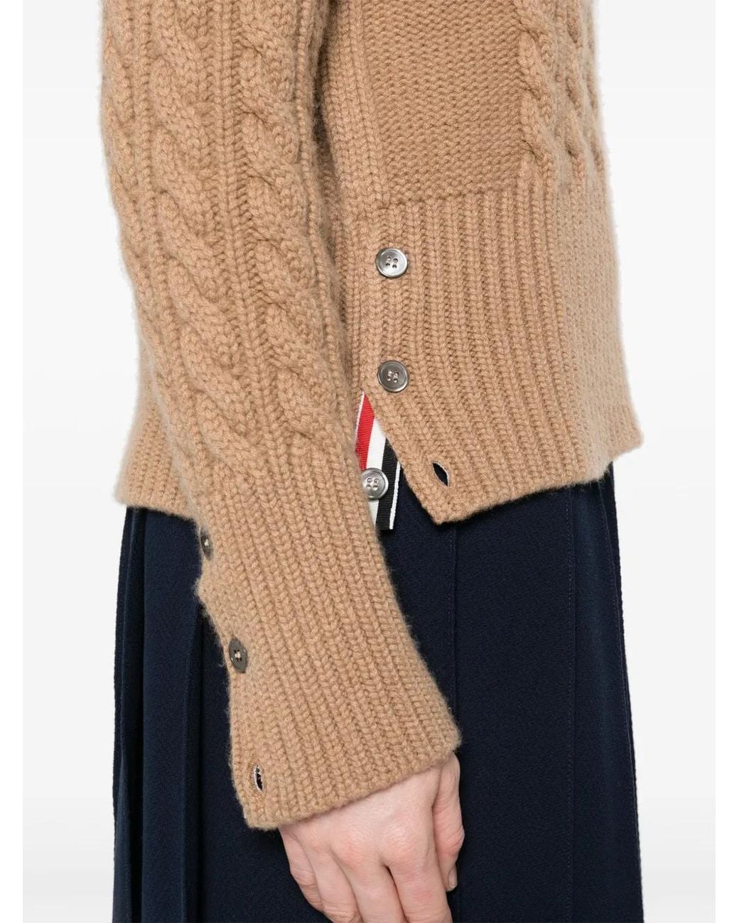 Thom Browne Brown Cable-Knit Cashmere Jumper