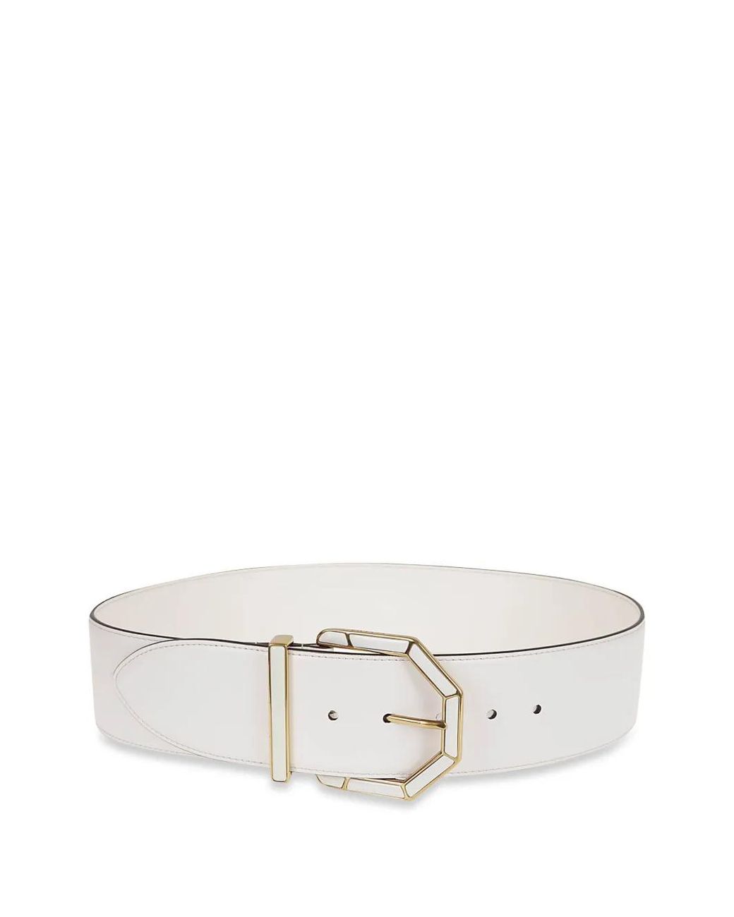 Etro White Geometric-Buckle Belt