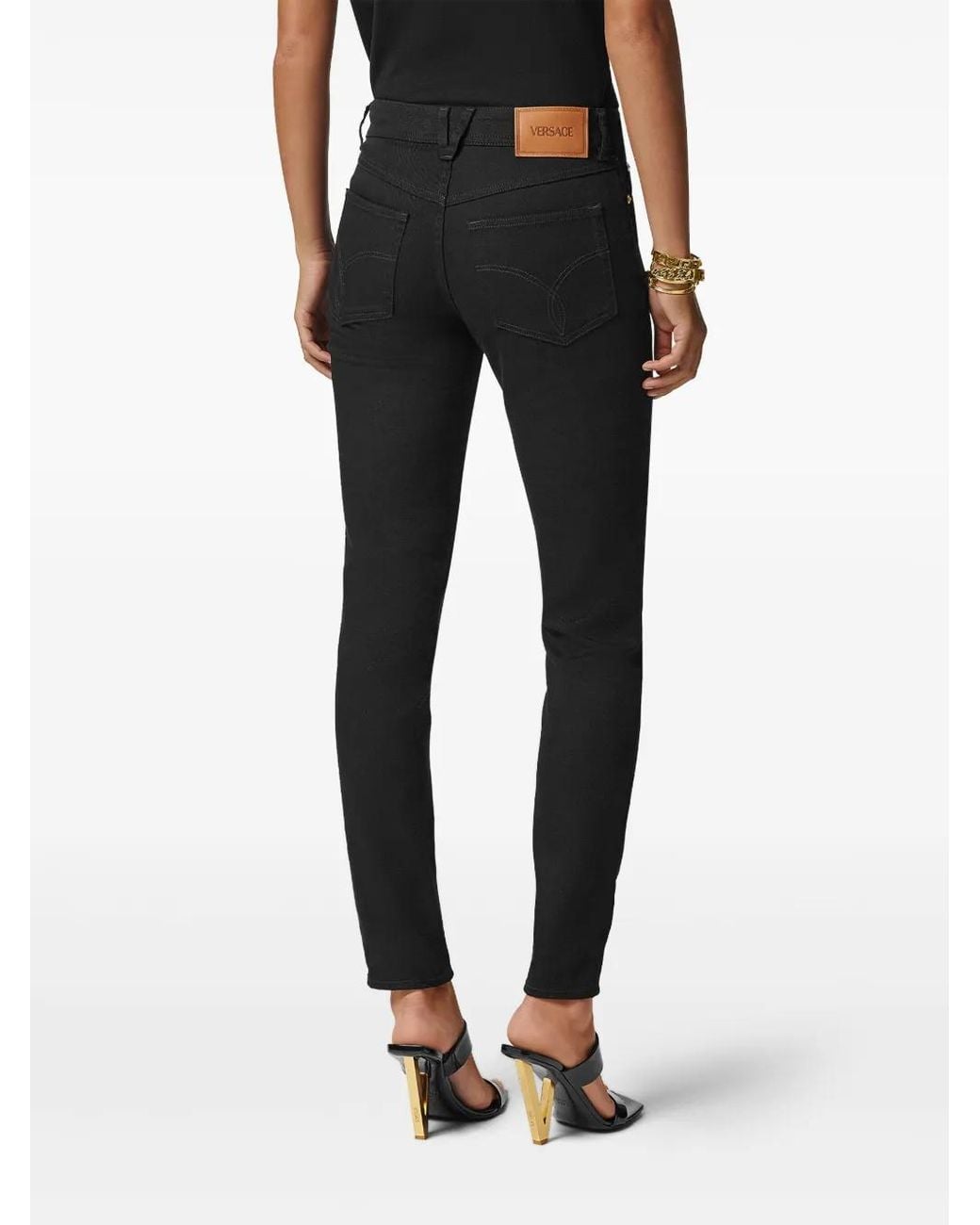 Versace Black Medusa '95 Skinny Jeans