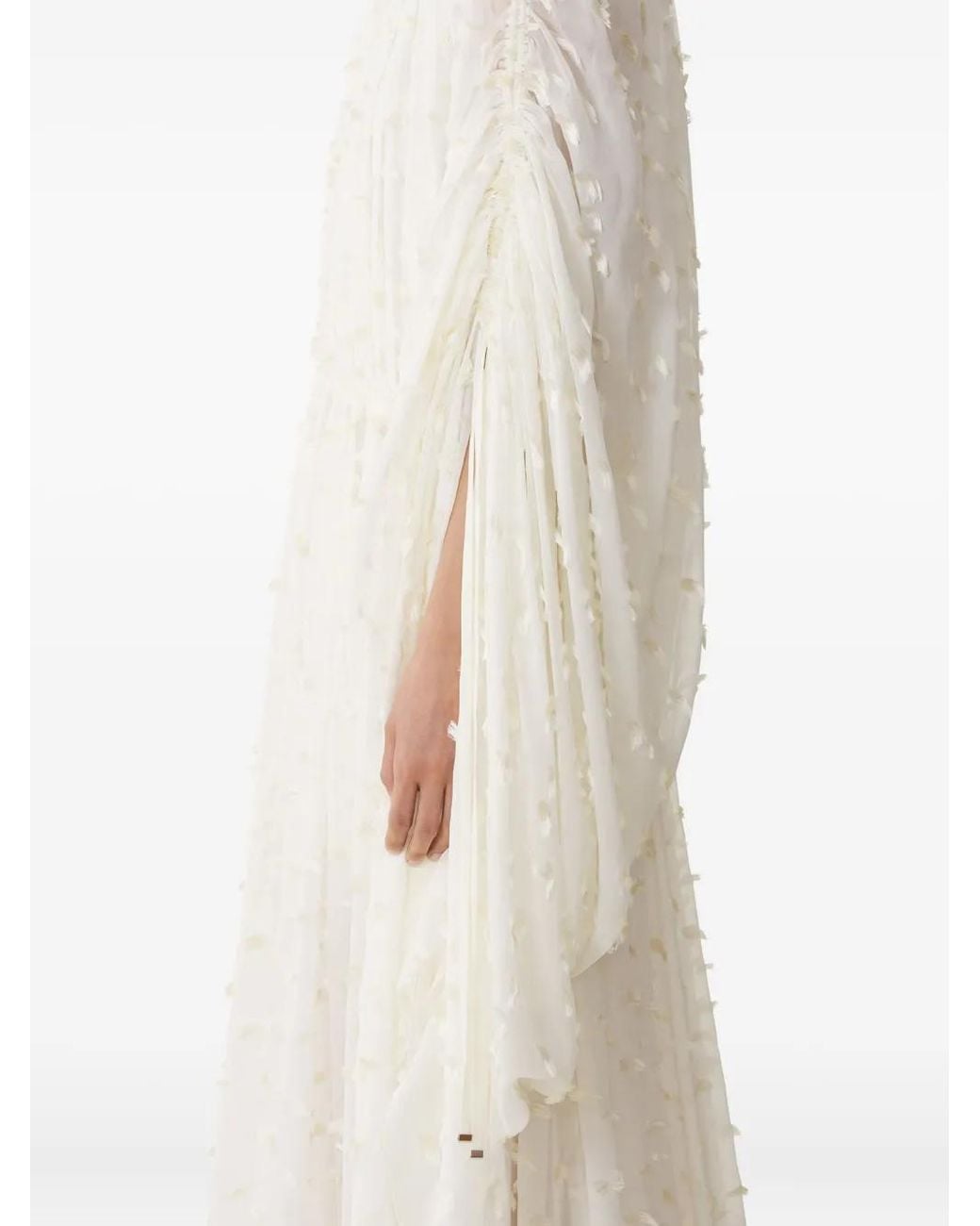 Lanvin Geplooide Maxi-Jurk in het White