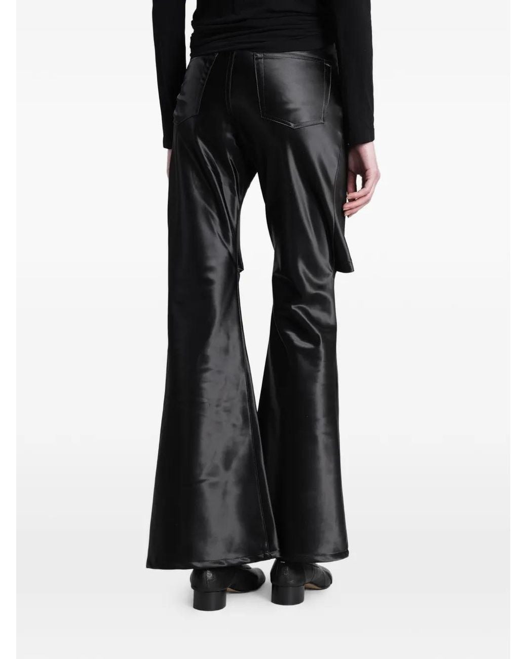 Junya Watanabe Embossed Cropped Trousers in het Black