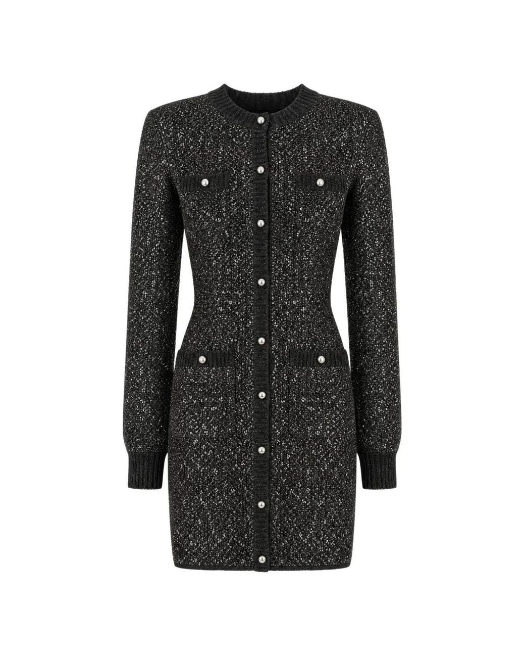 Toccin Black Robe Courte Harriet À Boutonnière