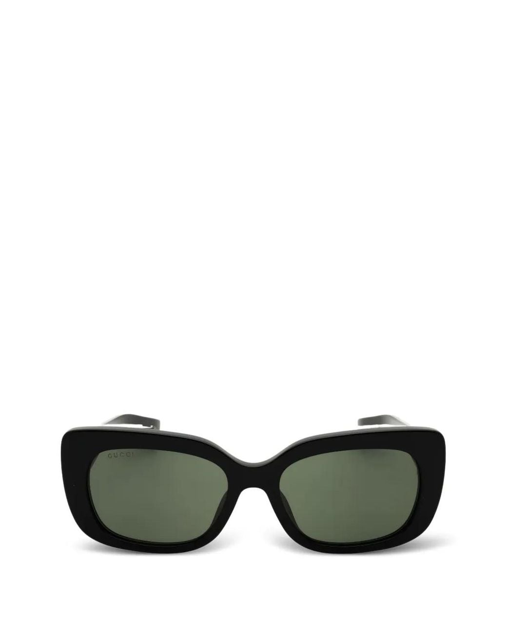 Gucci Green Rectangle-Frame Sunglasses