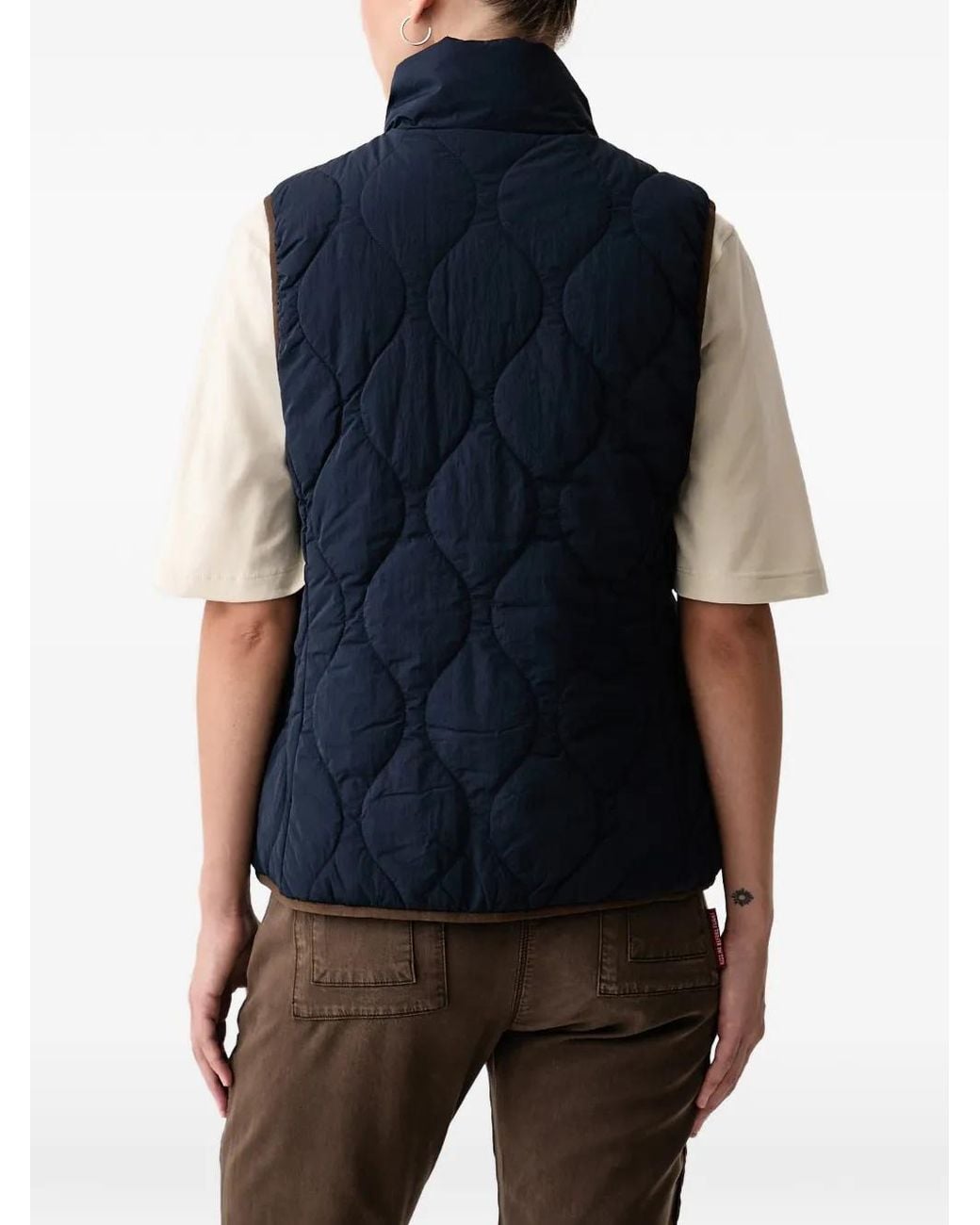 Aeronautica Militare Blue Reversible Quilted Gilet