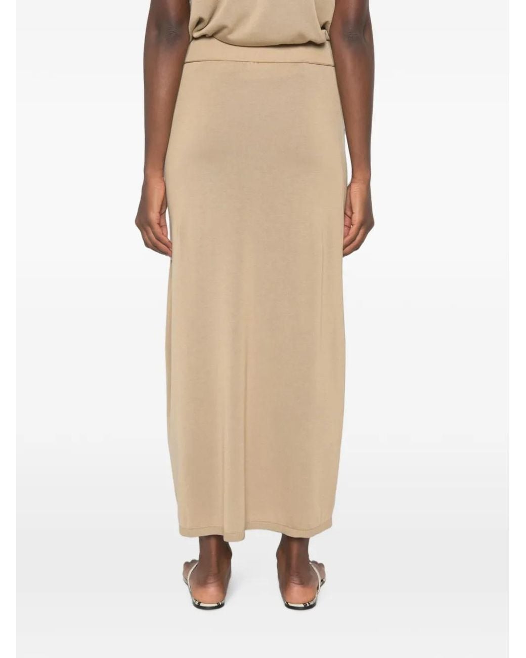 Totême Natural Long Knit Skirt