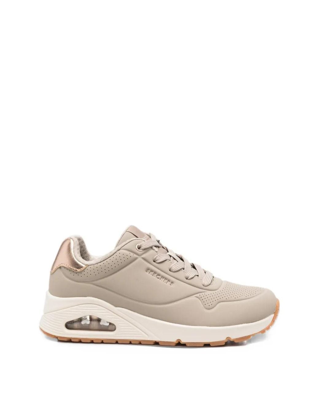 Skechers White Perforated Sneakers