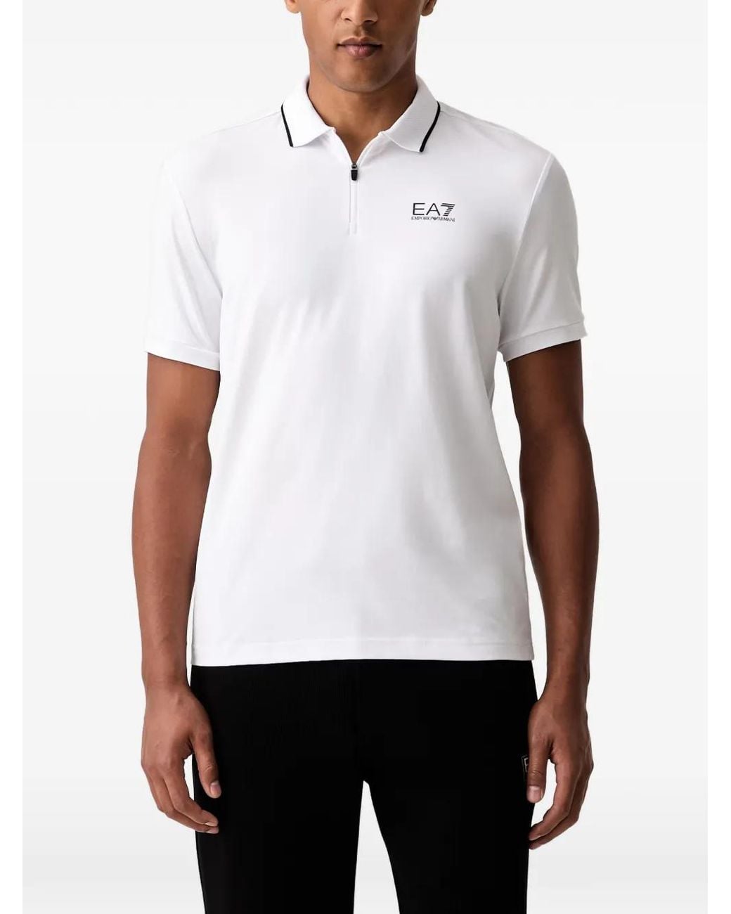 Polo Con Logo Estampado EA7 de hombre de color White
