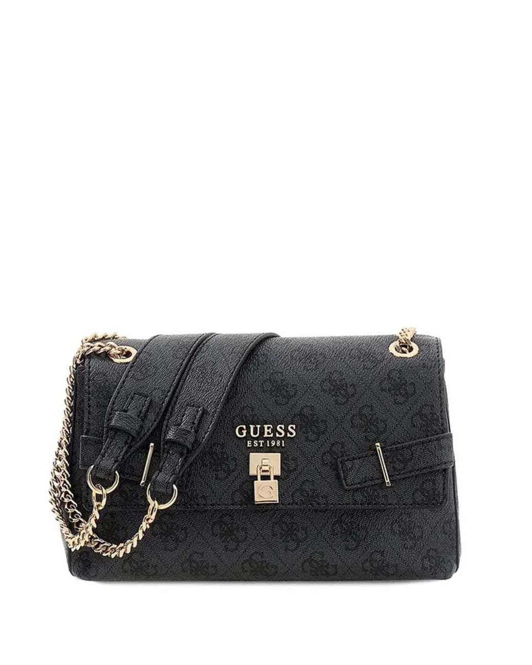 Guess Black Yesba Monogram Shoulder Bag