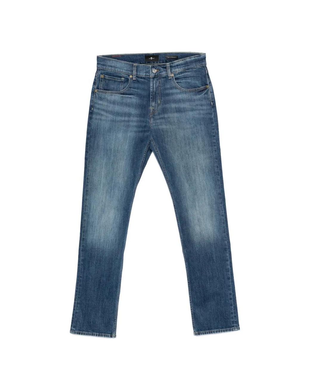 7 For All Mankind Blue Button-Fastening Jeans for men