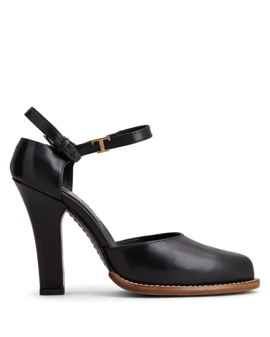 Tod's Black Logo-Plaque Leather Pumps