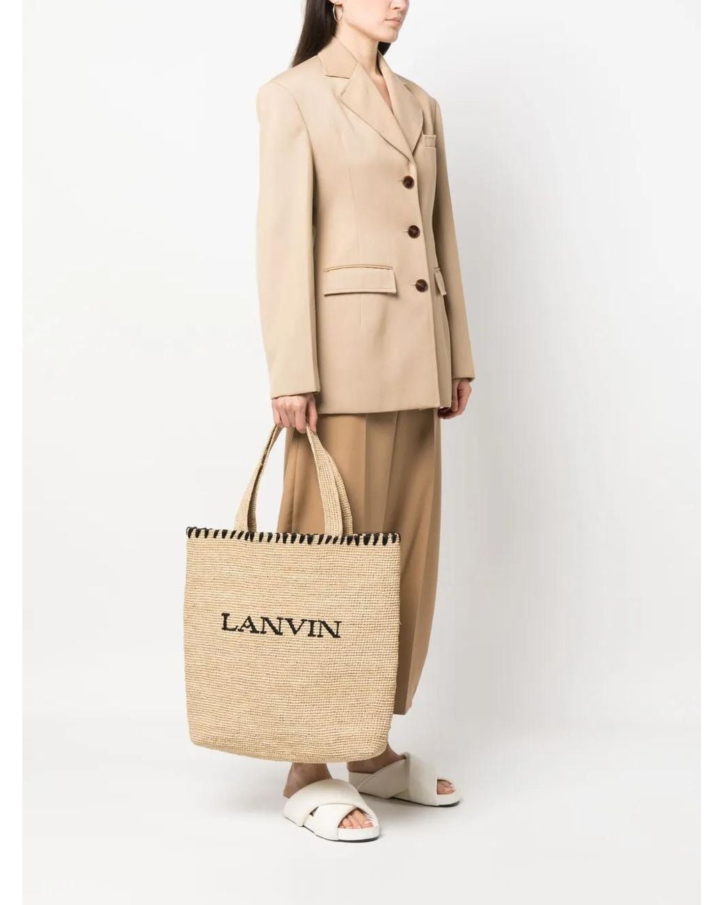 Lanvin Natural Chic Raffia Handbag For Spring Summer 25