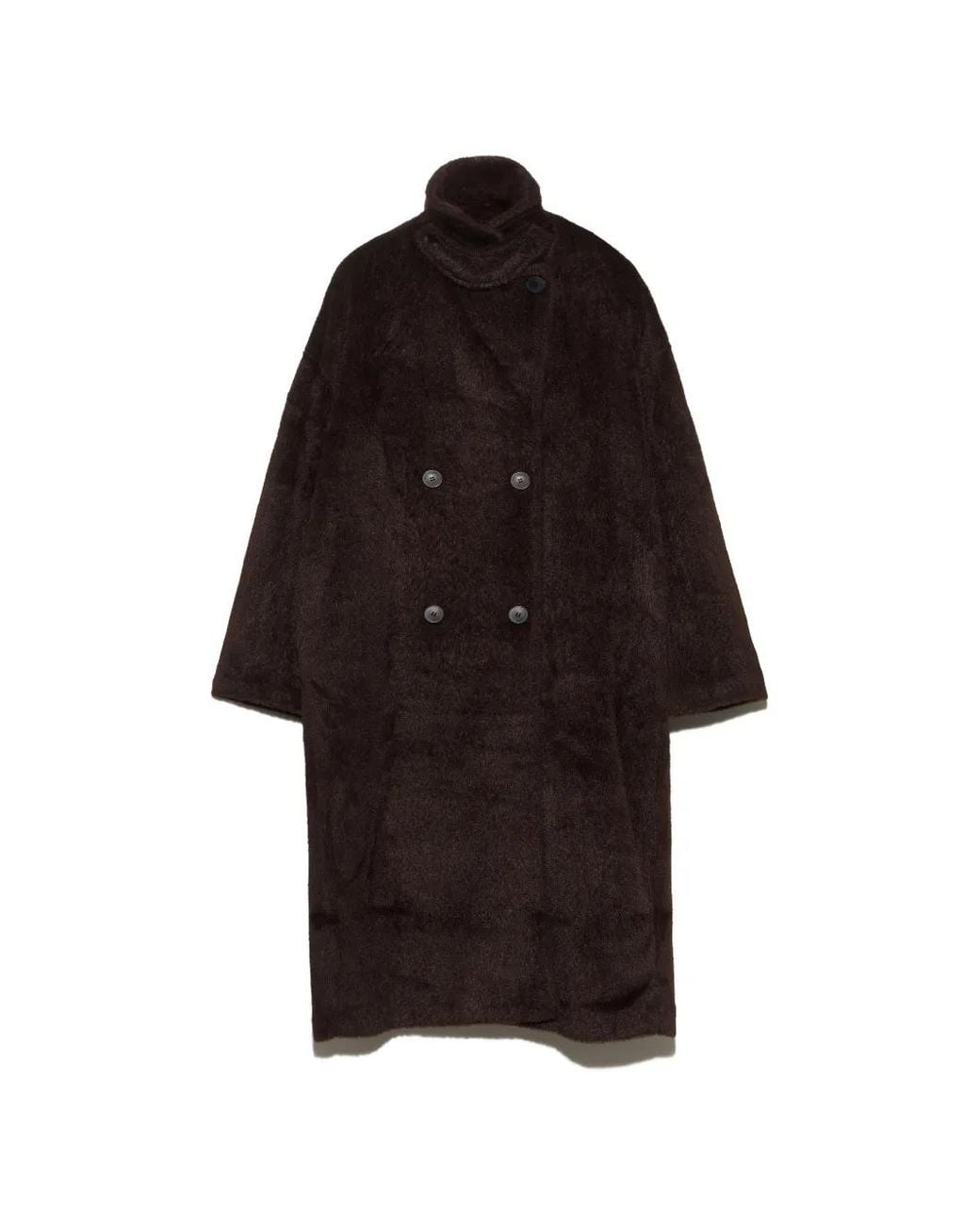 Bimba Y Lola Black Midi Faux-Fur Coat
