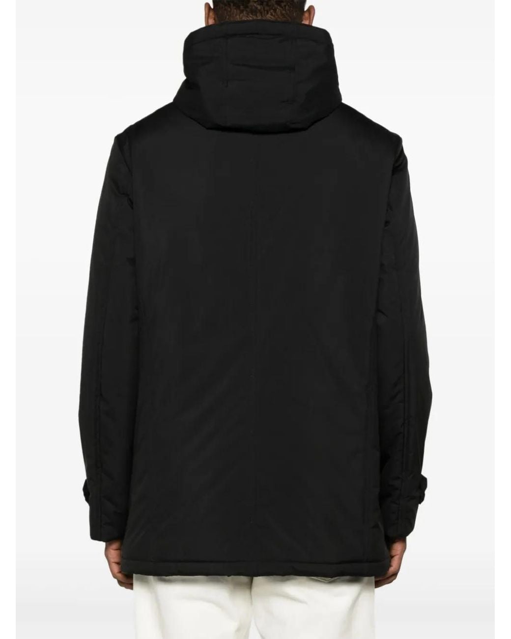 Corneliani Black Layered Padded Jacket for men