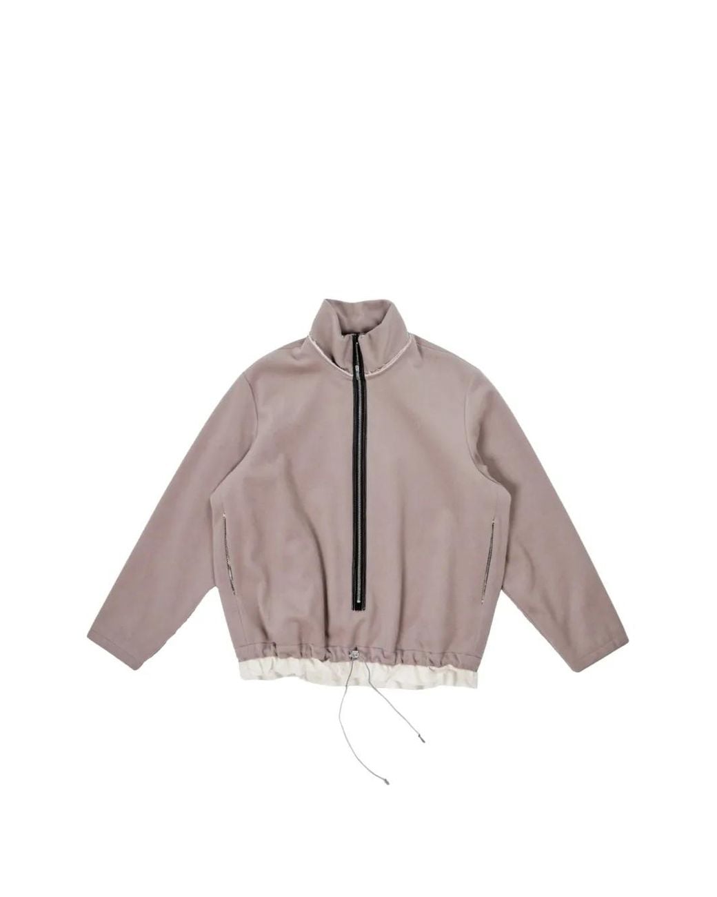 Camiel Fortgens Brown Raw-Edge Roll-Neck Fleece Jacket