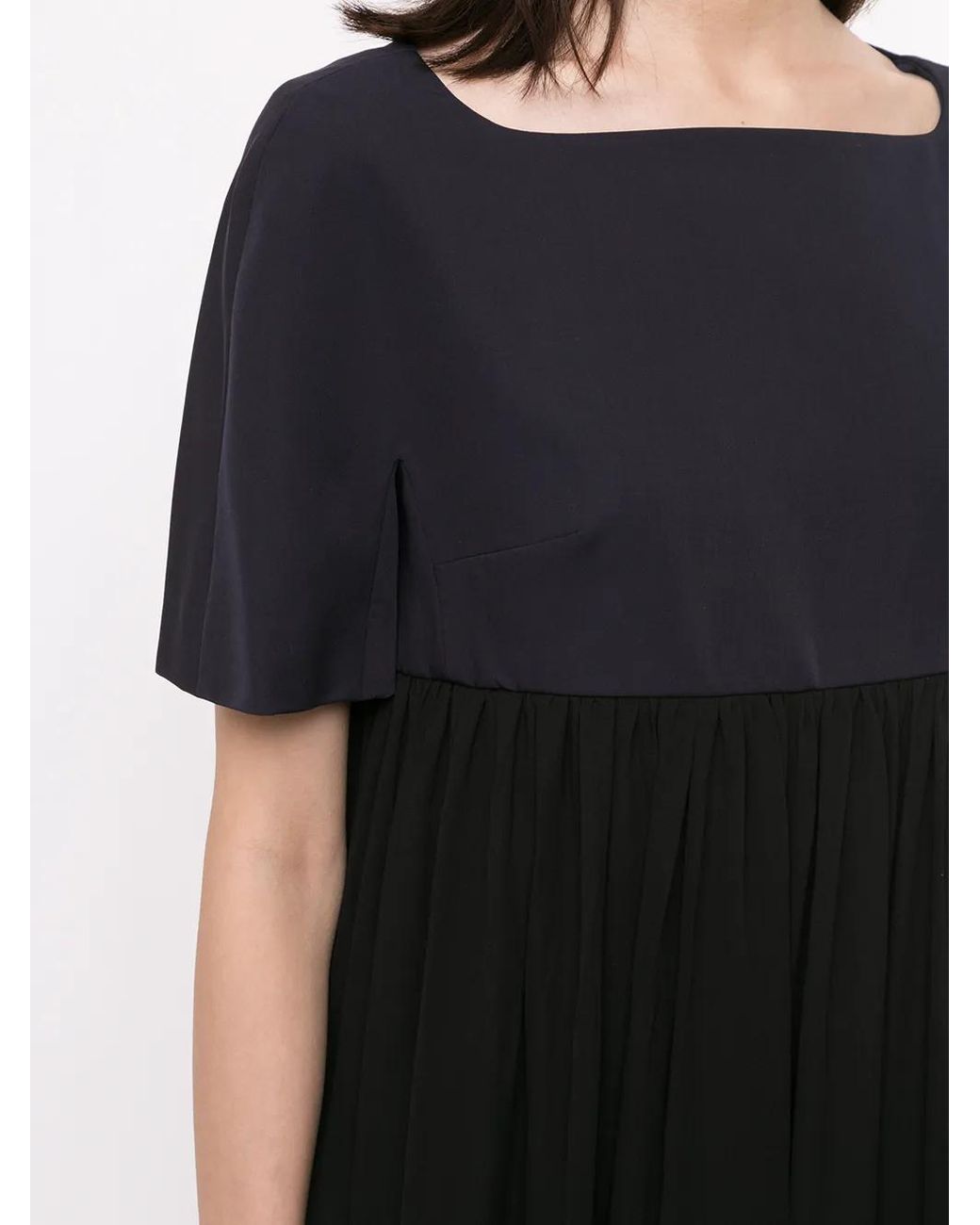 Delpozo Black Colour-Block Midi Dress