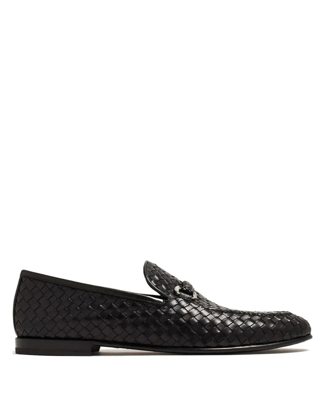 Neil Barrett Black Woven Leather Loafers for men
