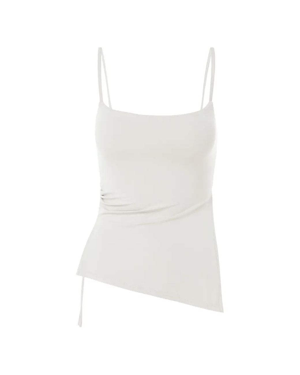 AMADAWEAR White Mira Asymmetric Top