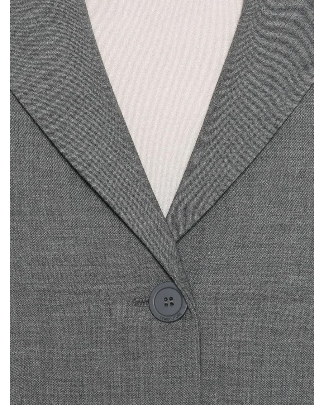 Blazer Herminia con botones Semicouture de color Gray