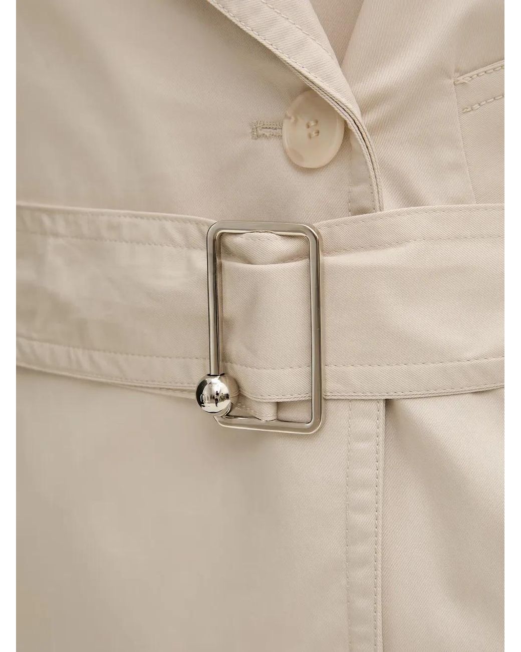 Isabelle Blanche Natural Cropped Trench Coat