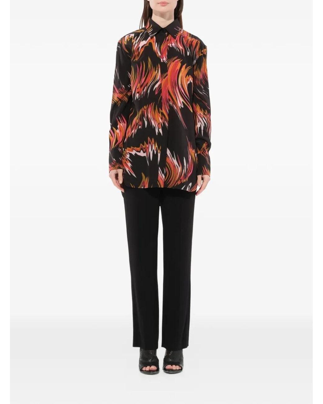 Givenchy Red Graphic-Print Button-Down Shirt