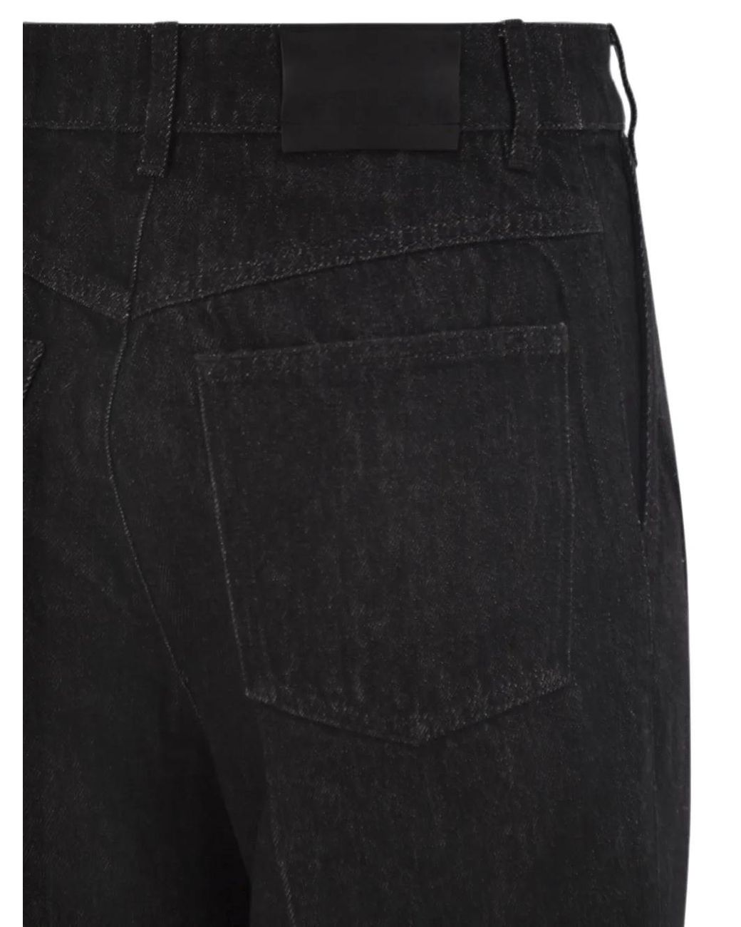 Sportmax Black Flared-Leg Zip-Detail Jeans