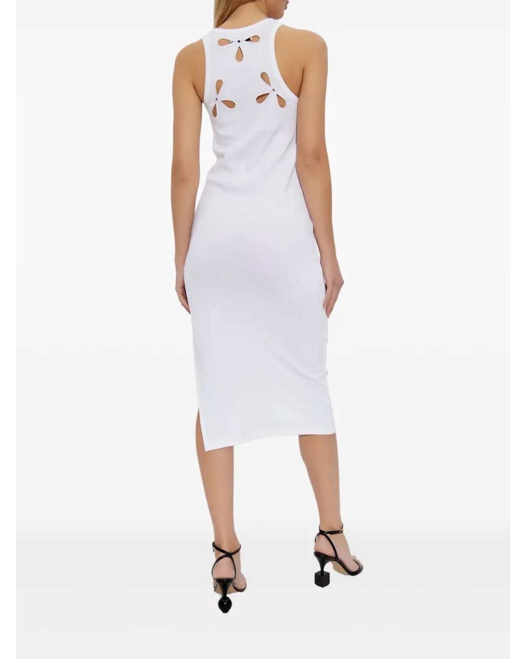 Coperni White Cut-Out Midi Dress