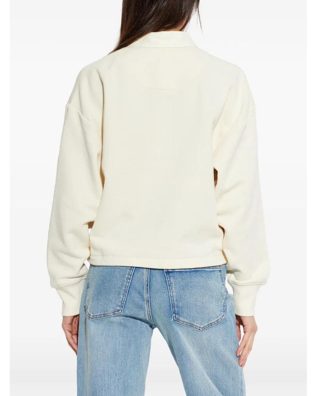 Rag & Bone White Polo-Collar Sweater