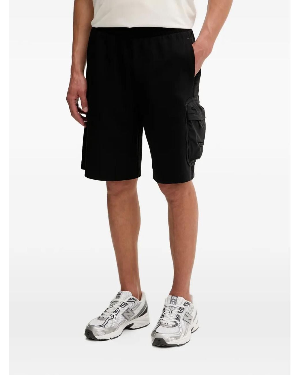 EA7 Bermudas Mit Logo-Patch in Black für Herren
