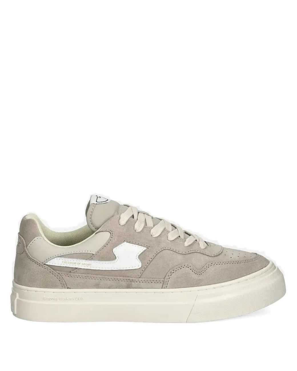 Stepney Workers Club Gray Suede Leather Sneakers