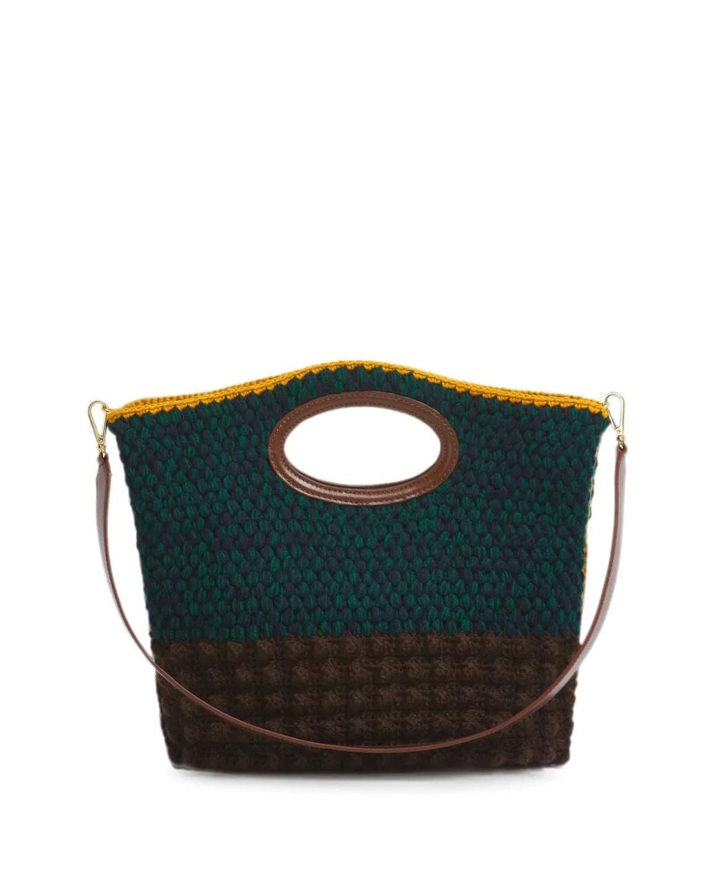 Marni Black Crochet-Knit Tote Bag