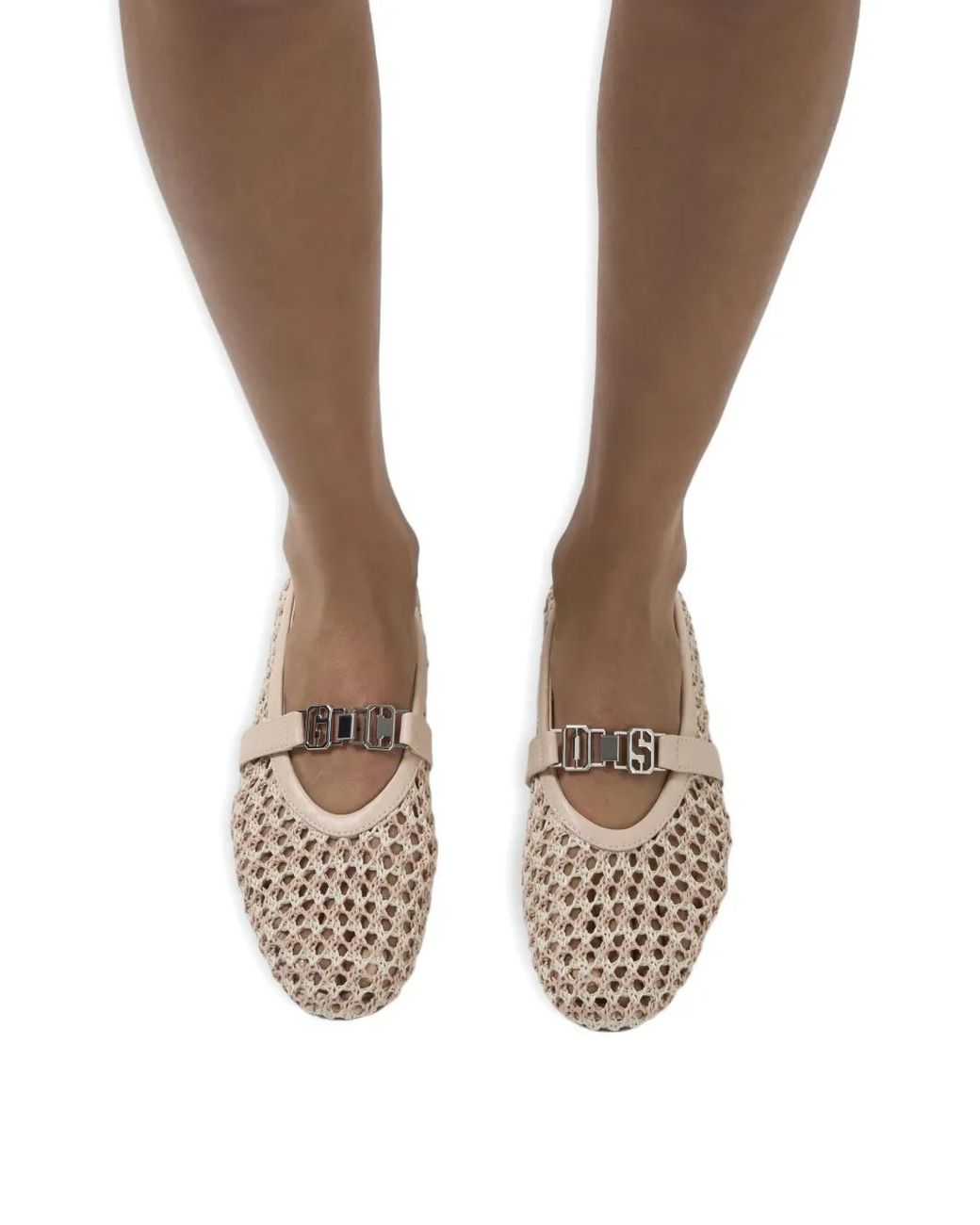 Gcds Pink Woven Ballet Flats