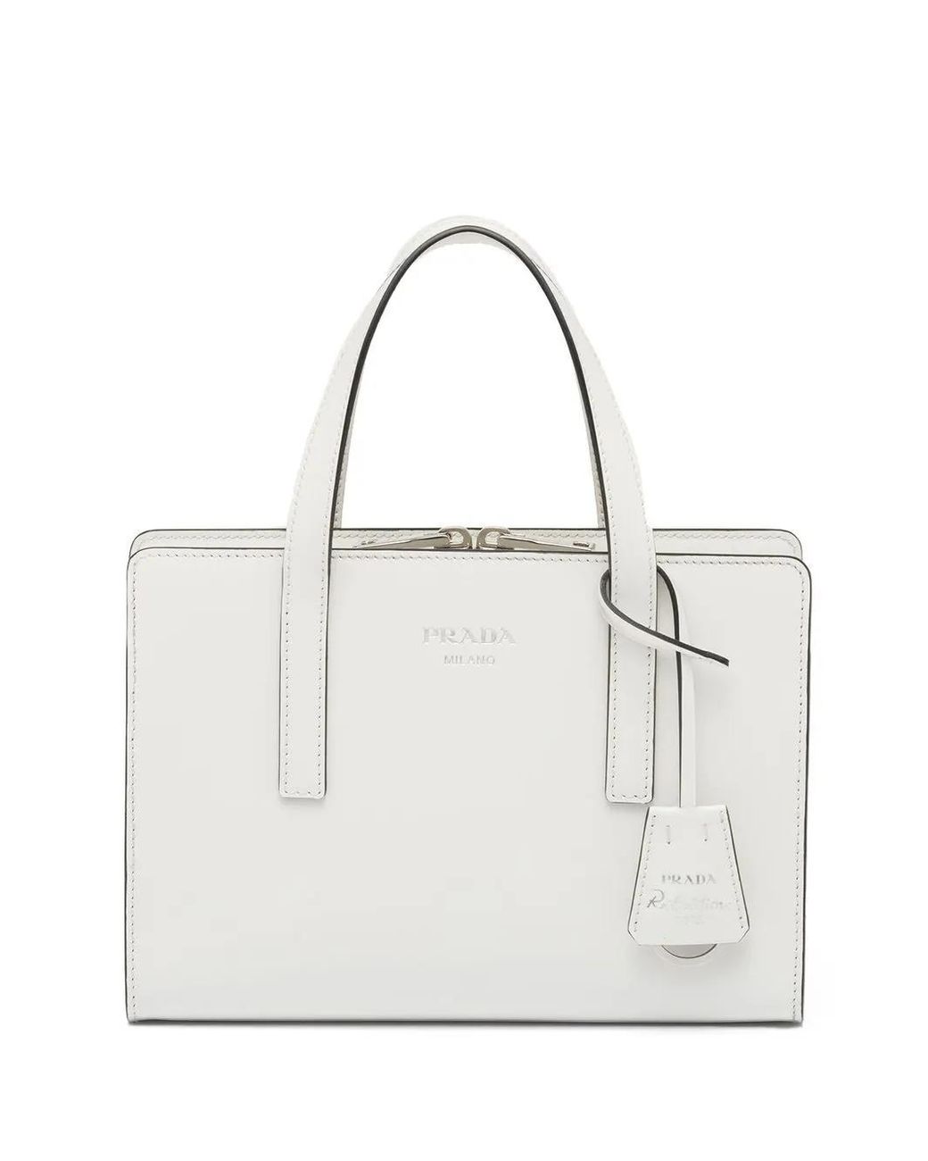 Prada White Re-Edition 1995 Leather Bag