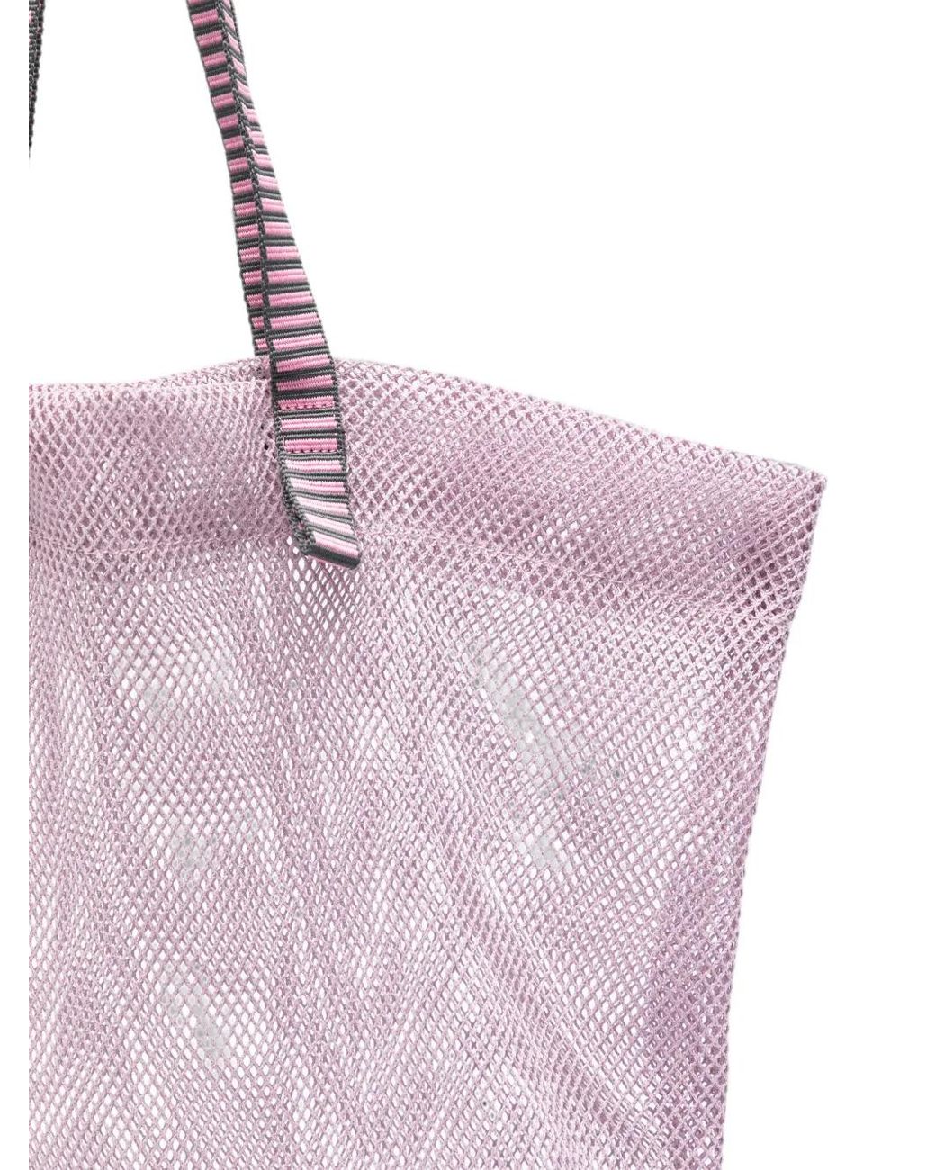 Epice Pink Two-Tone Mesh Shoulder Bag