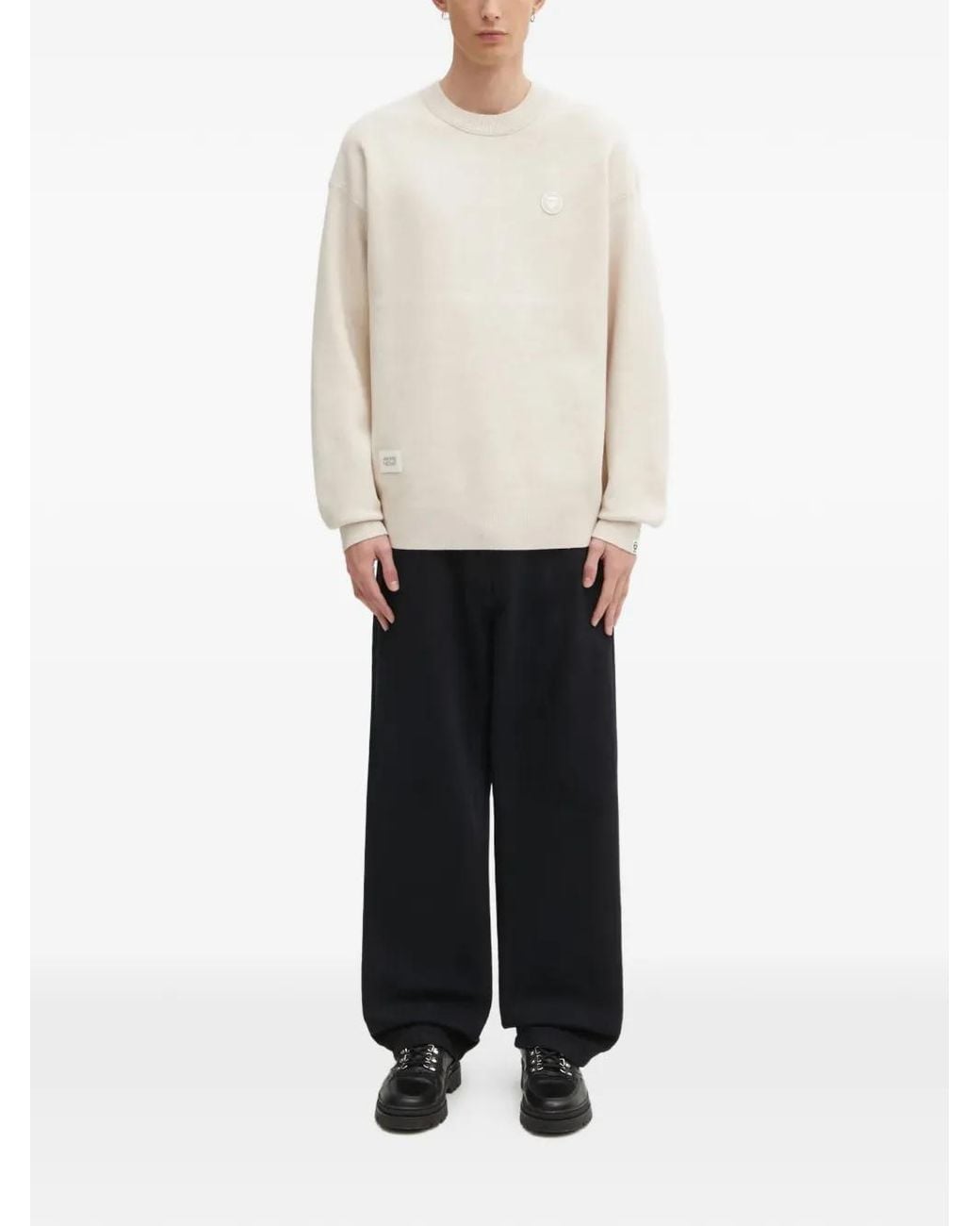 Aape By A Bathing Ape White Logo-Patch Sweatshirt for men