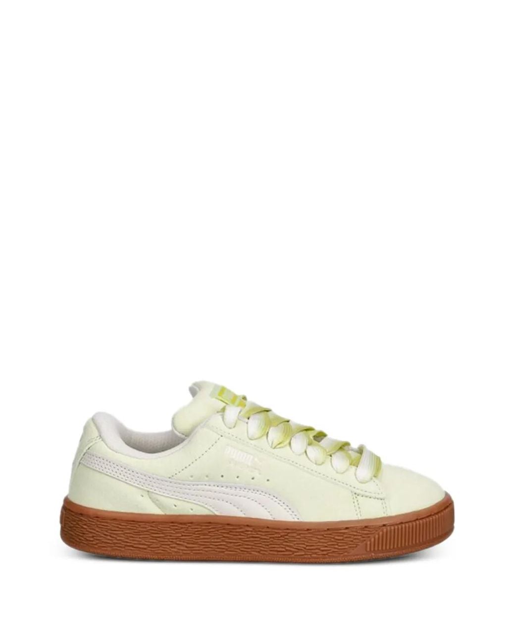 PUMA White Baskets En Daim Xl À Lacets