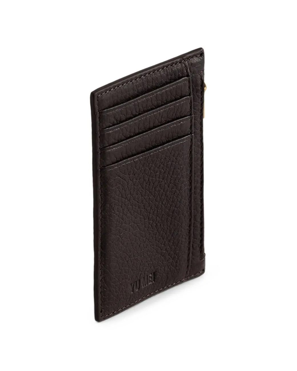 Yu Mei Brown Frank Leather Cardholder