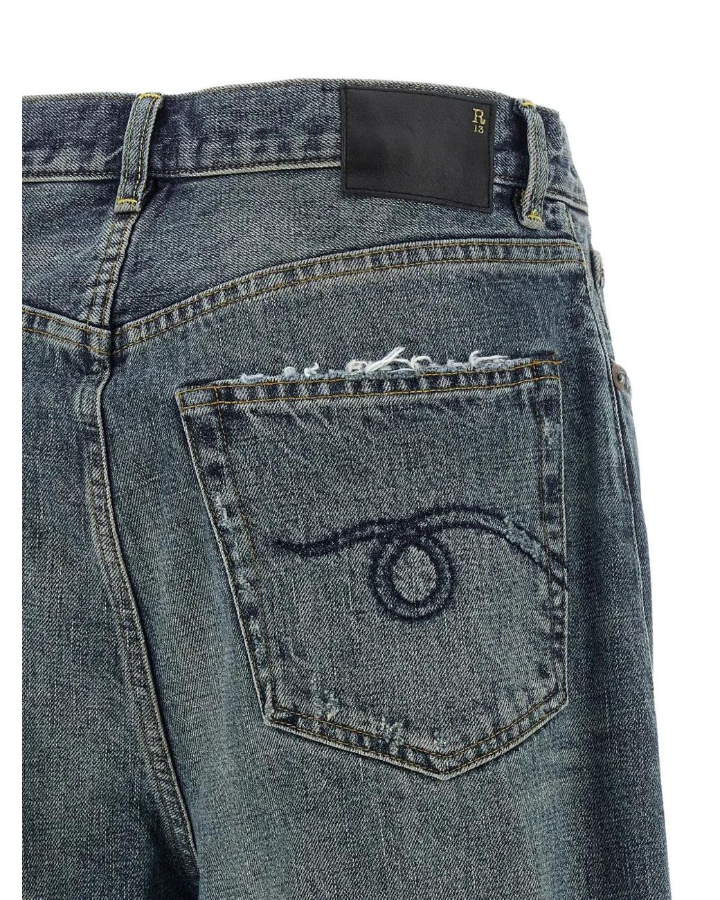 R13 Blue Cotton Jeans
