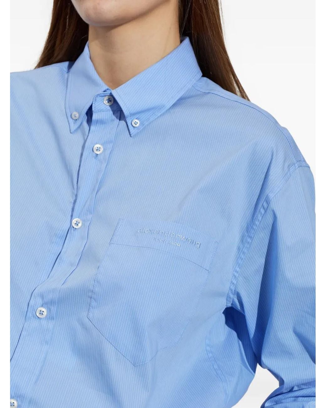 Alexander Wang Blue Prestyled Skort Romper