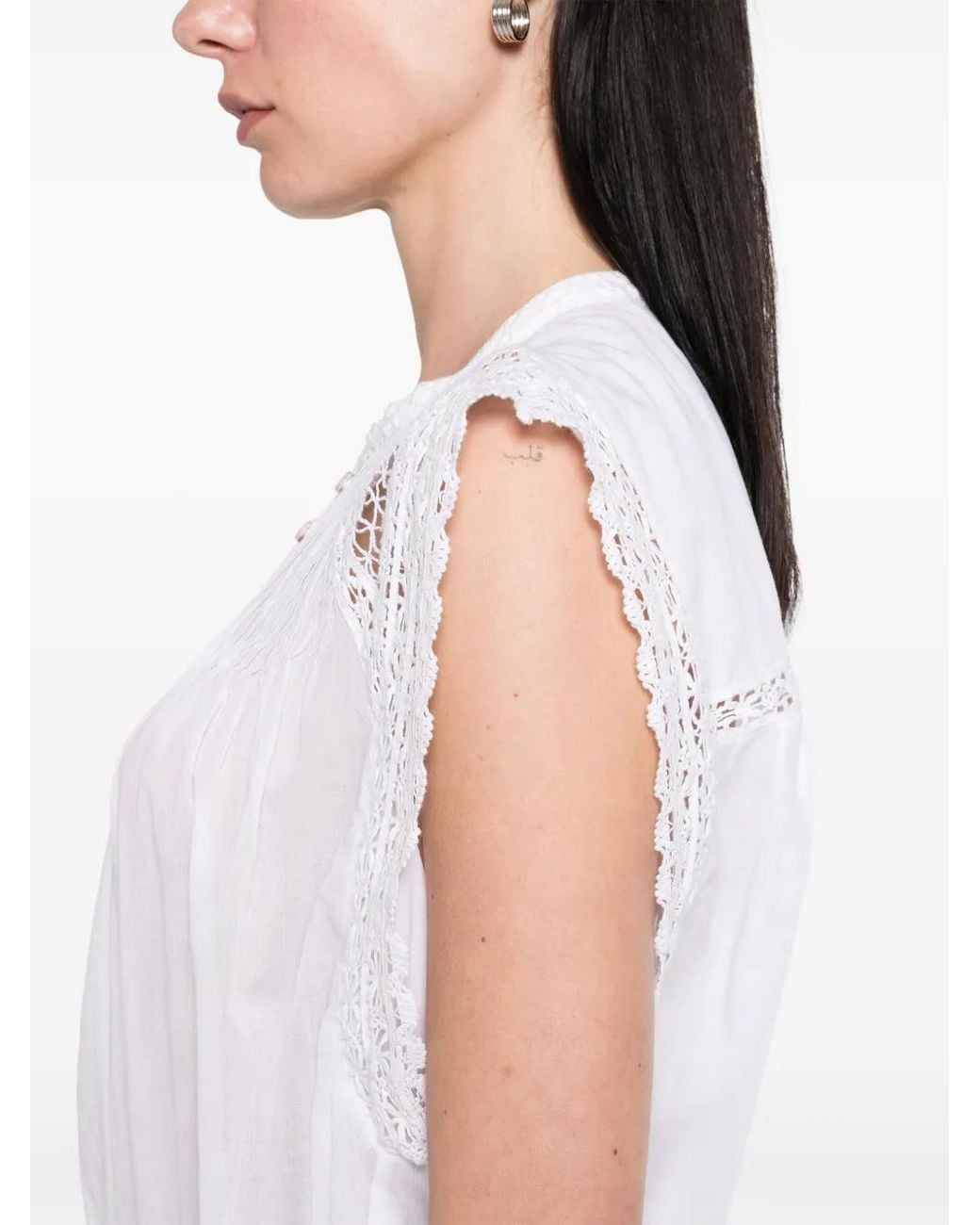 Isabel Marant Gresia Top in het White