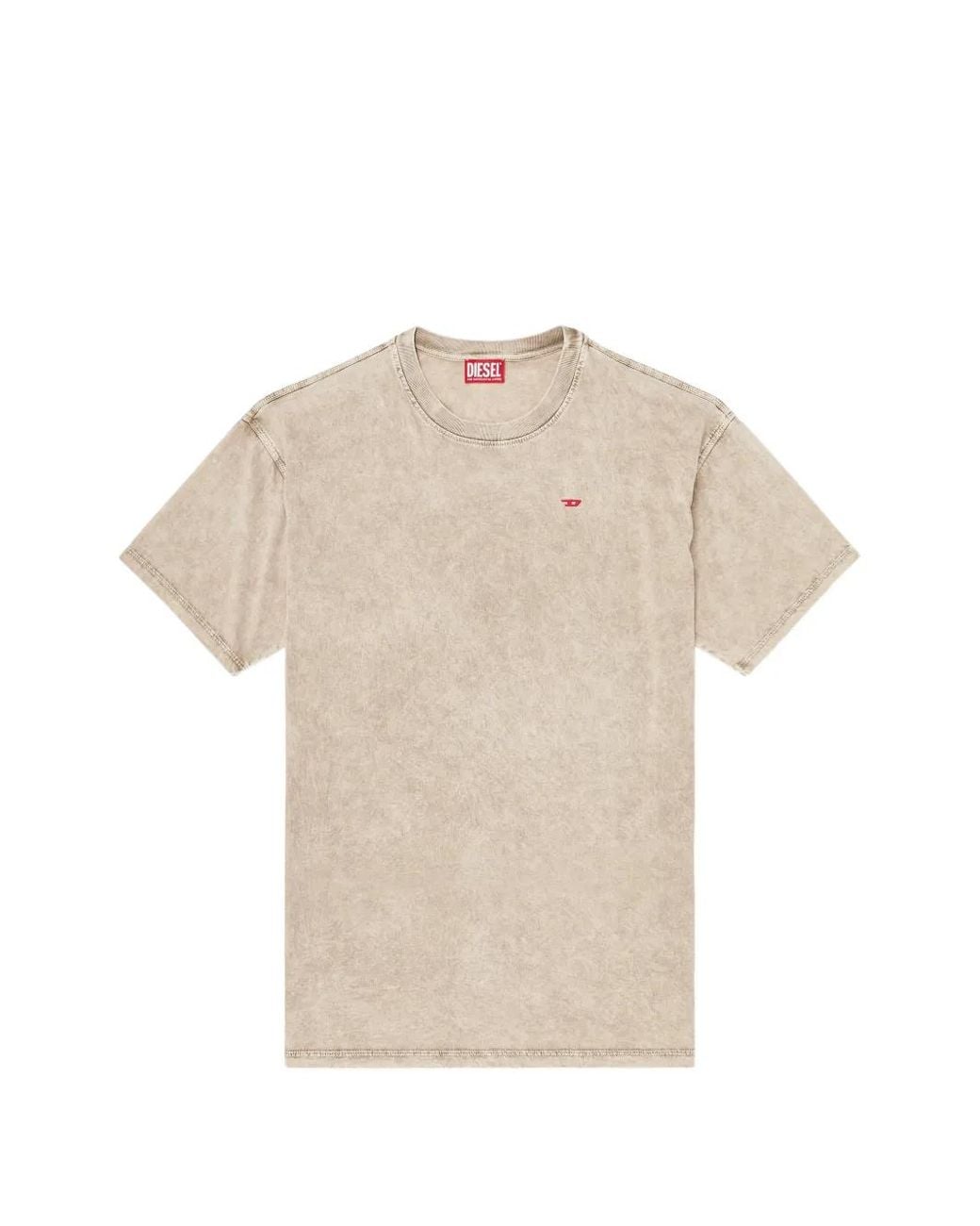 DIESEL White Logo-Patch Cotton T-Shirt for men