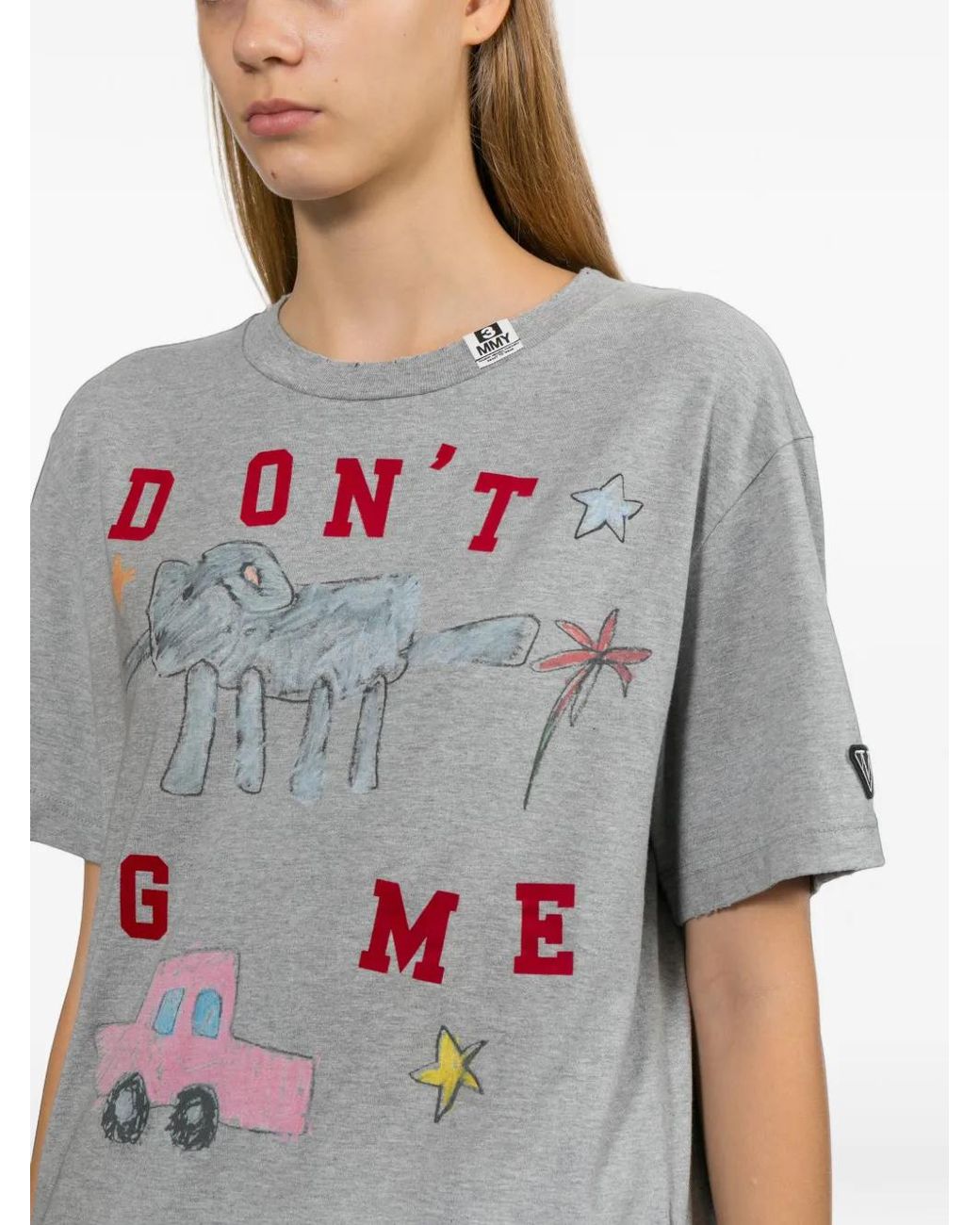 Maison Mihara Yasuhiro Gray Graphic-Print T-Shirt