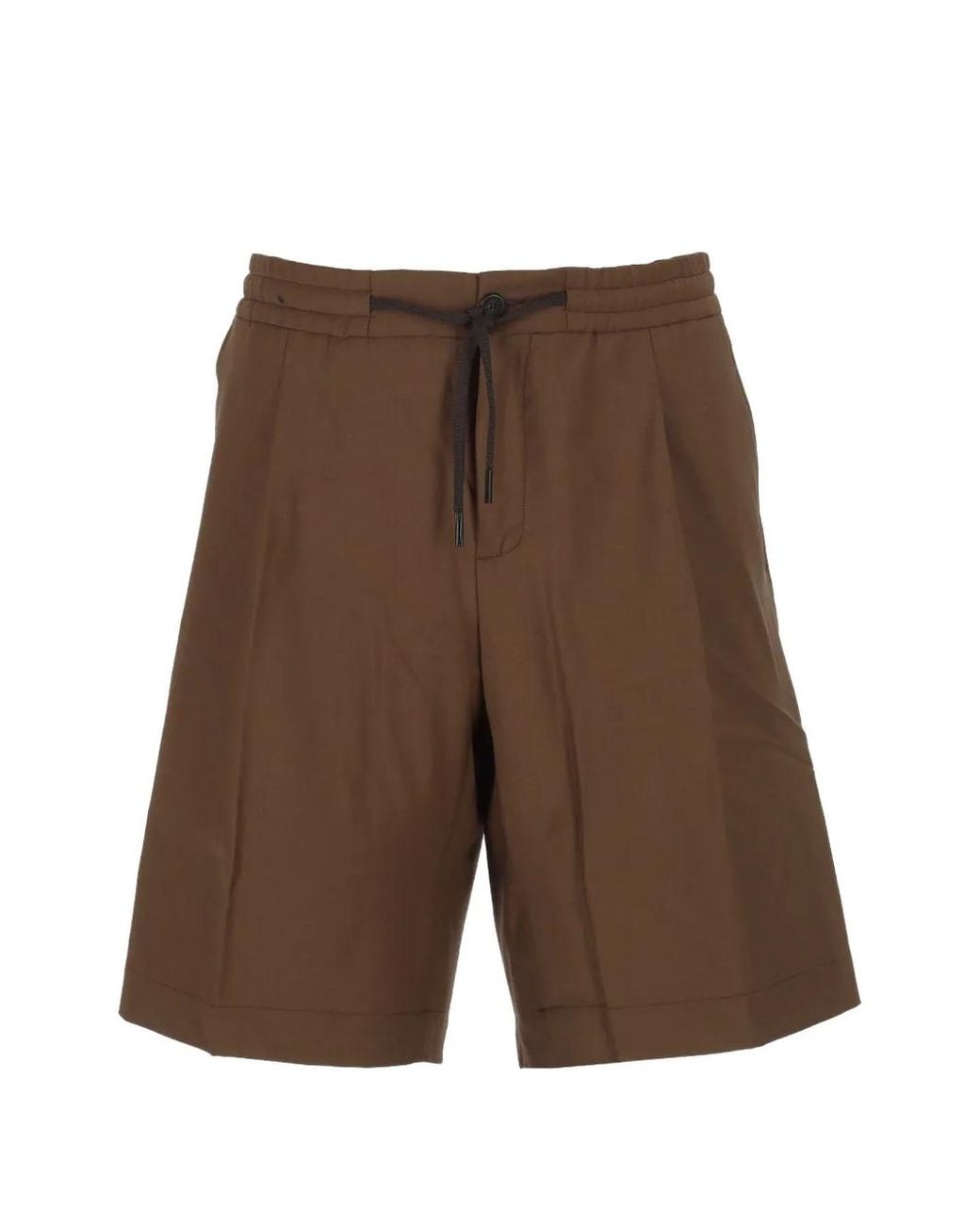 Hōsio Brown Drawstring Shorts for men