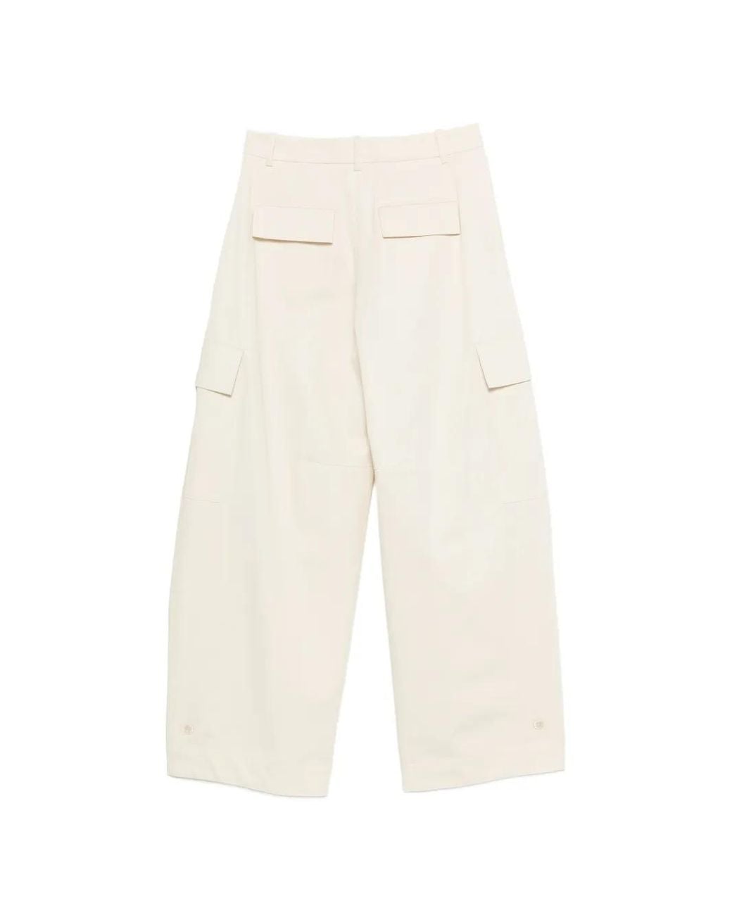 P.A.R.O.S.H. White Flap-Pockets Cargo Pants