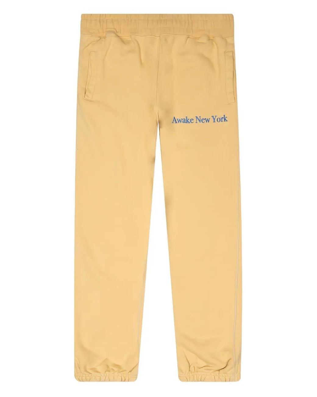 AWAKE NY Natural Embroidered-Logo Sweatpants for men