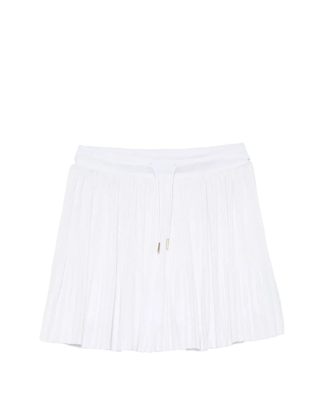 Varley White Davina 15" High-Rise Pleated Skort