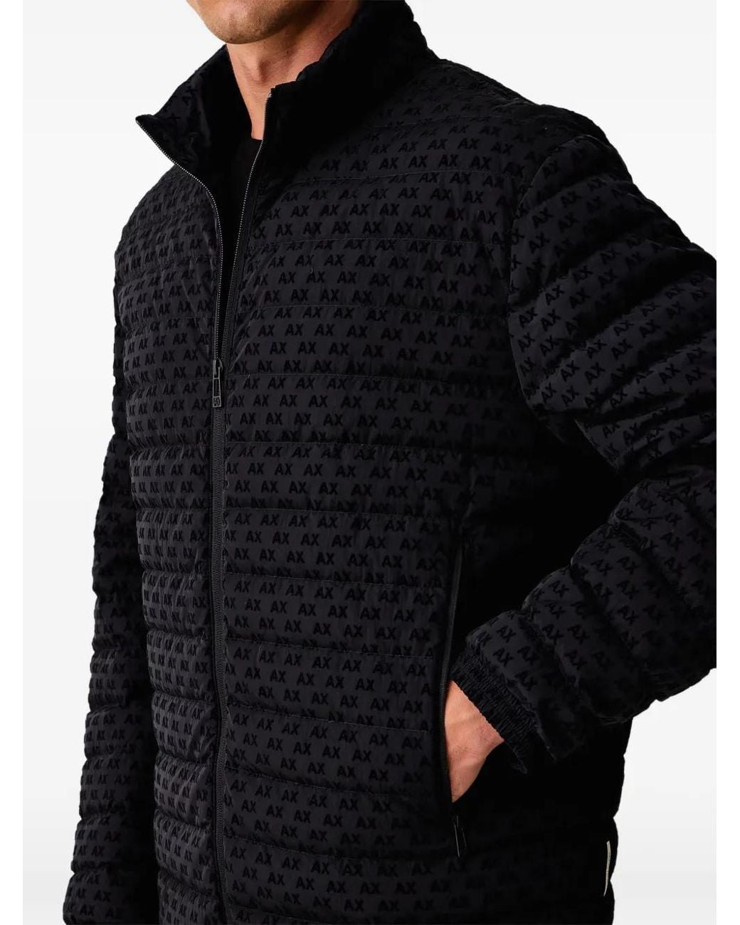 ARMANI EXCHANGE Jack Met Logoprint in het Black voor heren