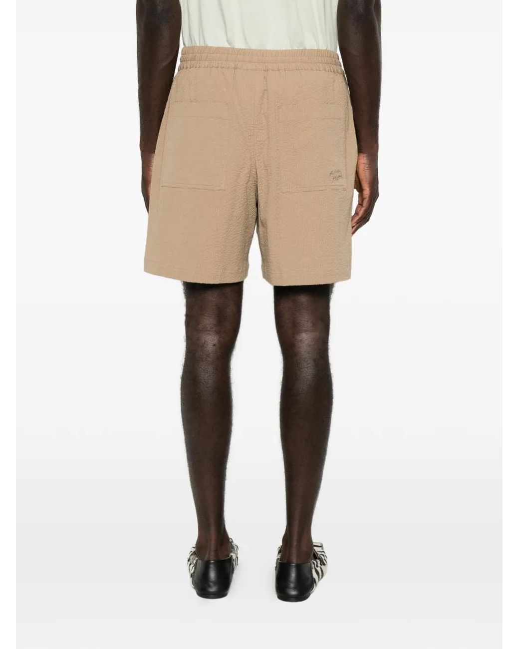 Maison Kitsuné Natural Pocket Drawstring Shorts for men