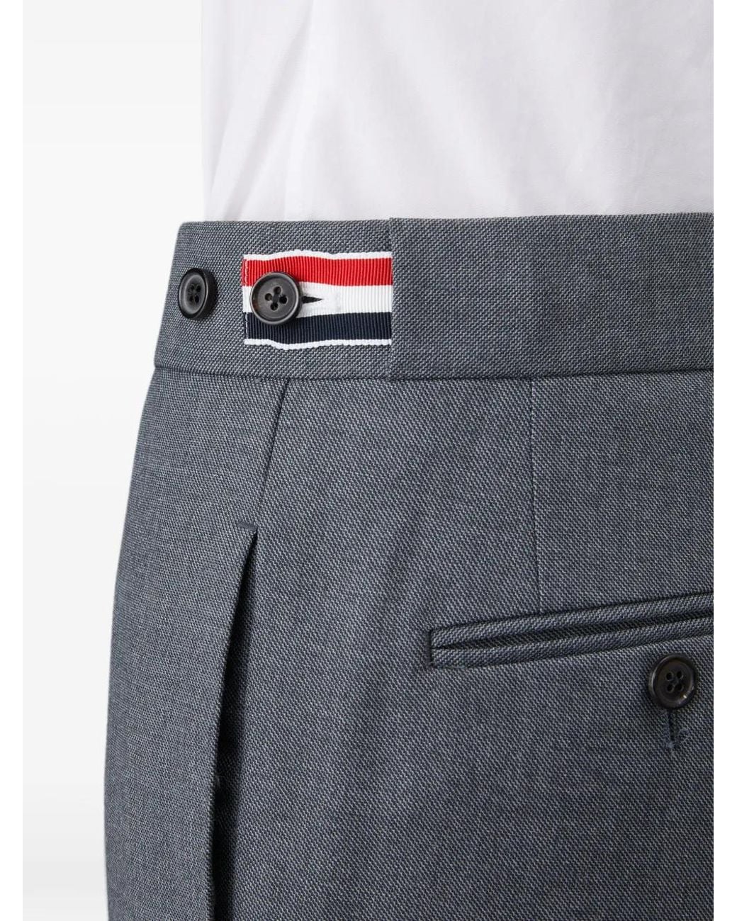 Thom Browne Gray 4-bar Cropped Trousers