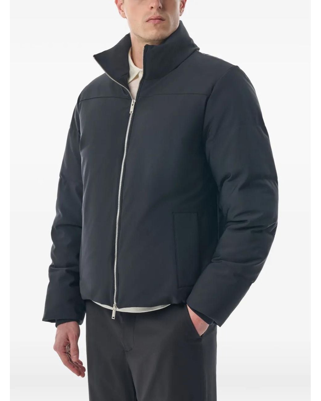 MEGUSTA Blue Water-Repellent Down Jacket for men