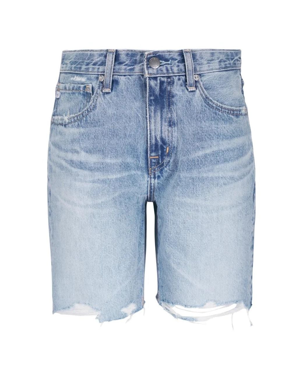 AG Jeans Blue Ex-Boyfriend Denim Shorts